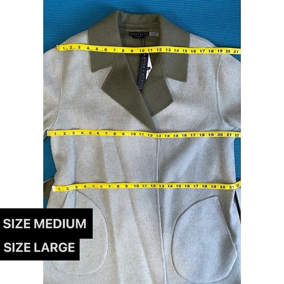 Alice + Olivia Tomiko Gorgeous Reversible Cashmere & Wool Blend Long Coat - Picture 13 of 16